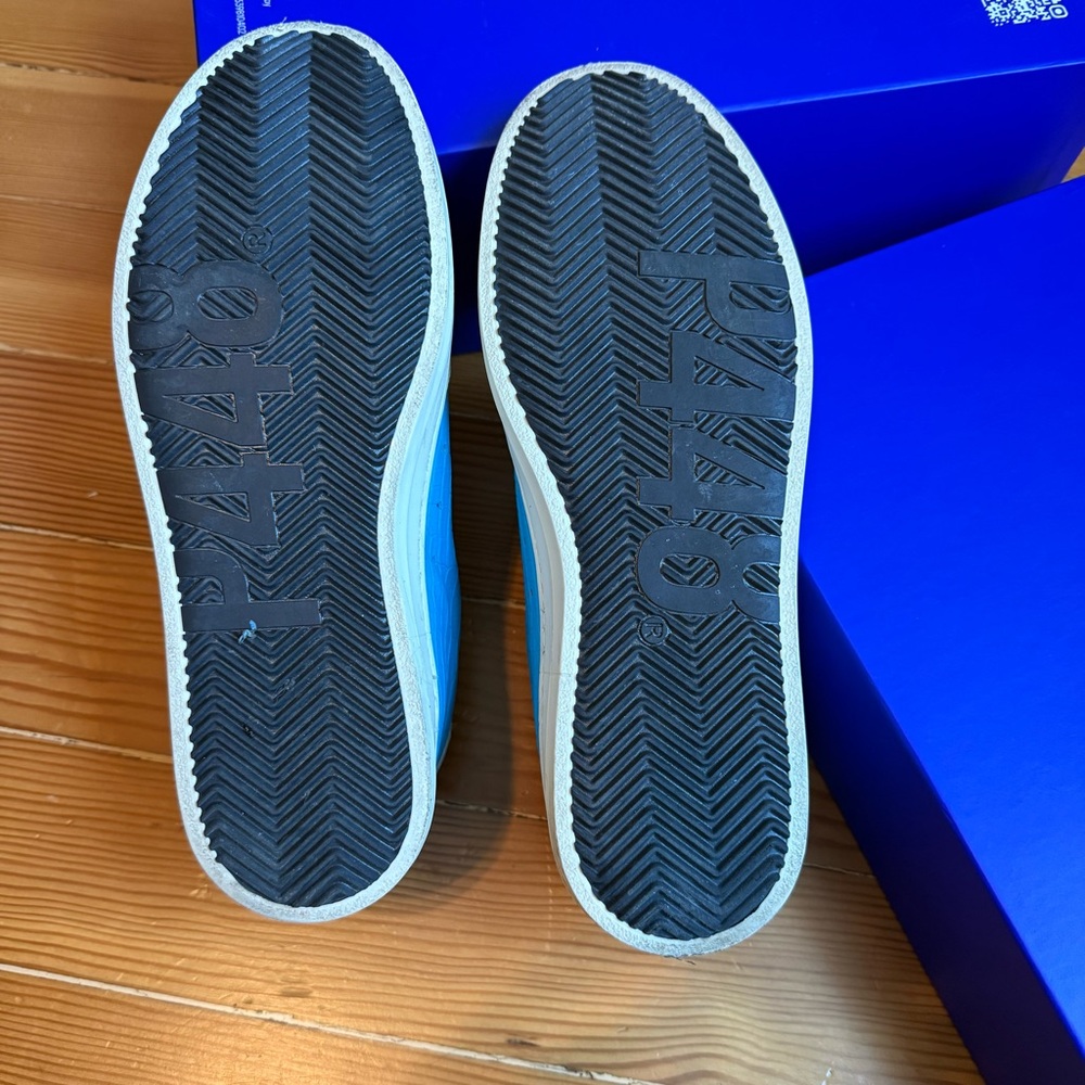 P448 Jane Blue Suede Low Top Sneakers EU 40 US 9-9.5 - Picture 11 of 12